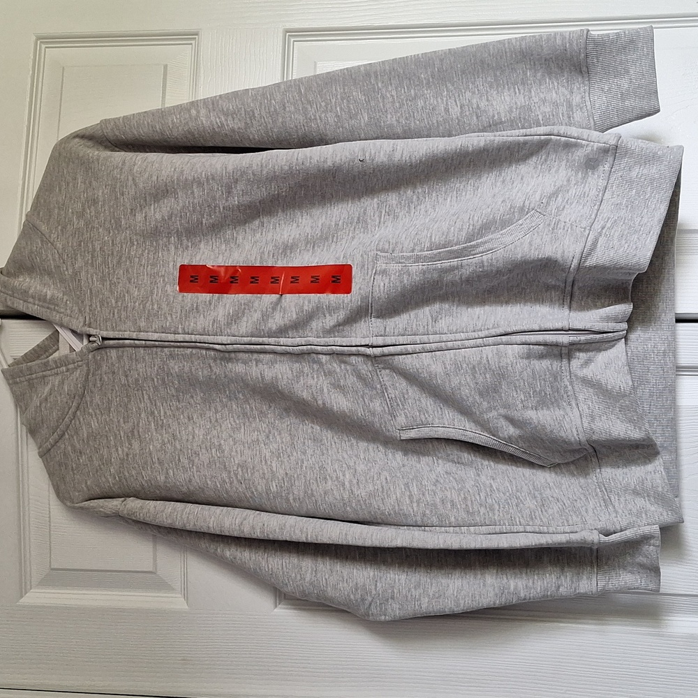 Grey zip up hoodie